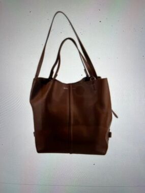 Max Mara's brown leather shoulder bag